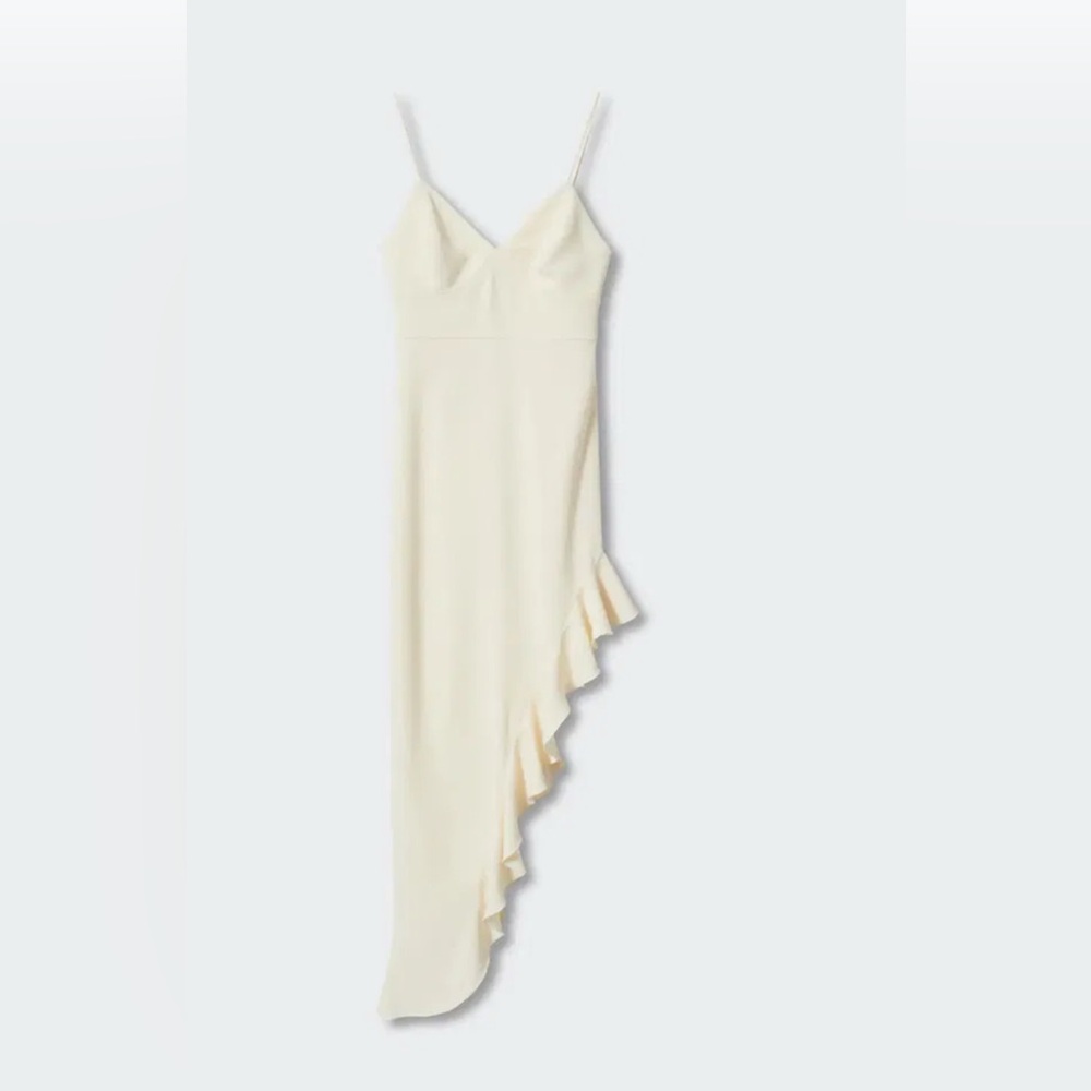 Mango Asymmetrical Ruffle Dress - Picture 3 of 13